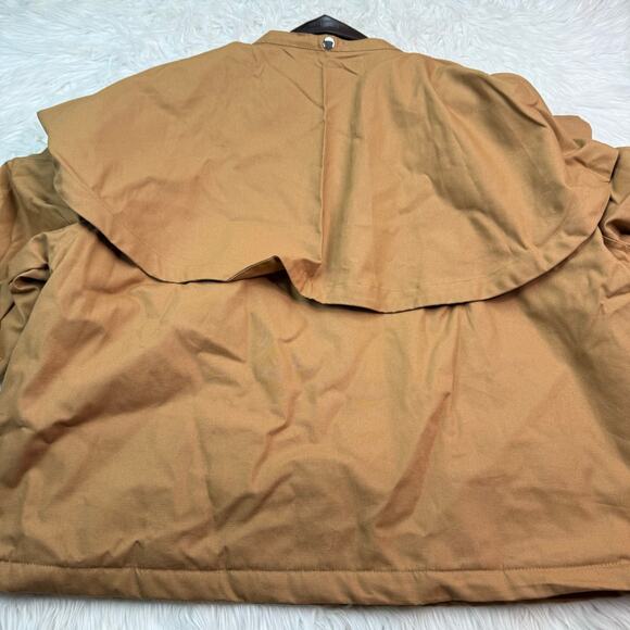 We Wore What Women's Cocoon Barn Jacket Khaki /Dark Brown Size L NWT French Girl - Picture 13 of 13